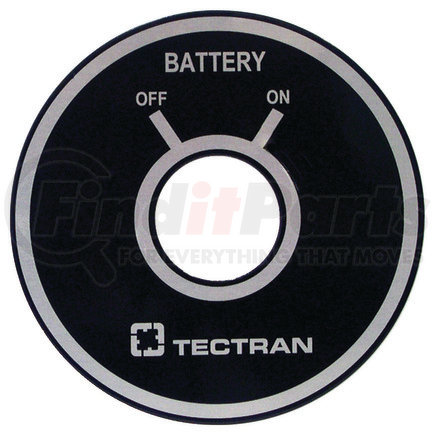 Tectran 19-1045P Battery Disconnect Switch Plate Face - Black, OFF-ON