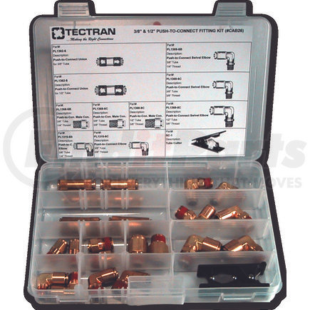 Tectran CAB26 Storage Container - for 1/2 and 3/8 in. DOT Push-Lock Fittings and Nylon Tubings