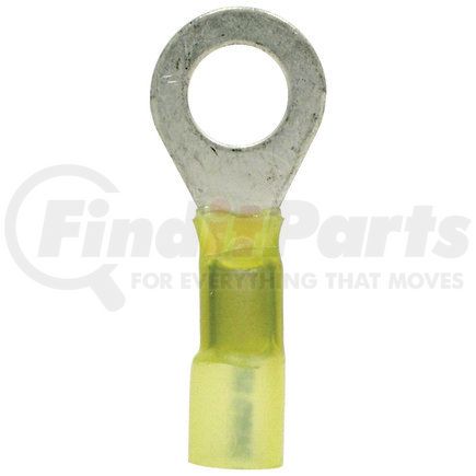 Tectran TY50S Ring Terminal - Yellow, 12-10 Wire Gauge, 1/2 inches Stud, Solder and Shrink