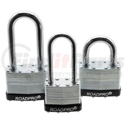 RoadPro RP20LK001 Padlock - 3-Piece, Steel