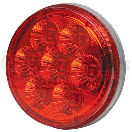 RoadPro RP4064RLED/B Brake / Tail / Turn Signal Light - Round, 4" Diameter, Red, 12V, 0.32 AMP, 3-Prong Connector, 7 LEDs