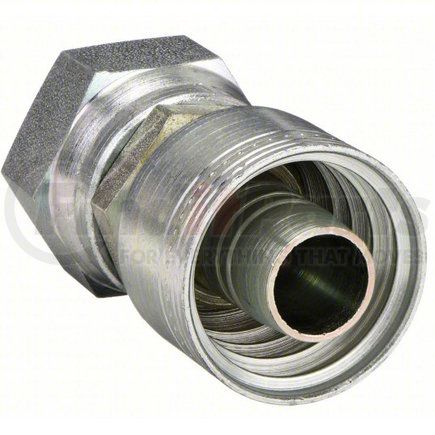 Parker Hannifin 1AA6FJ4 Brake Hydraulic Hose Fitting - Steel, Straight, 3/8" Female JIC, 1/4" Hose Barb, Swivel