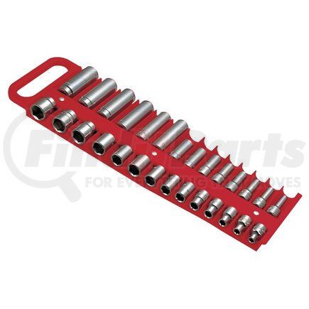Lisle 40200 Large Magnetic 3/8” Socket Tray - Red