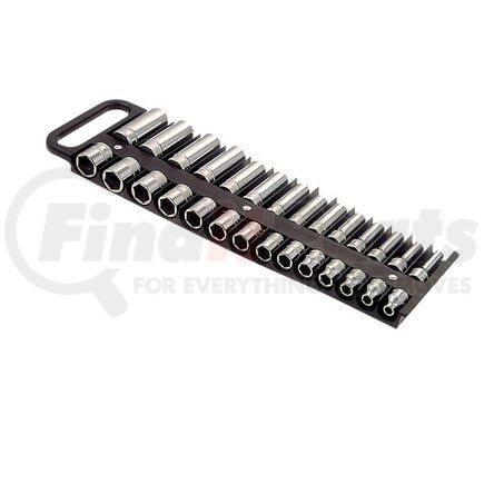 Lisle 40210 Large Magnetic 3/8” Socket Tray - Black