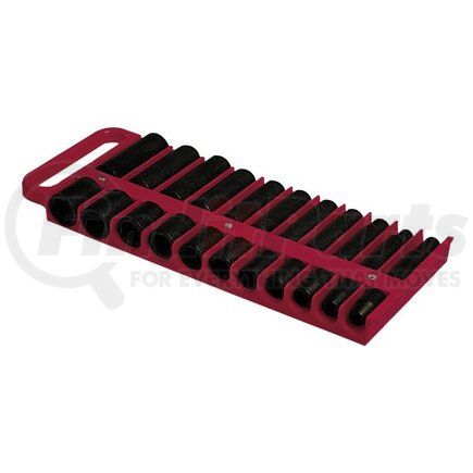 Lisle 40900 Large Magnetic 1/2” Socket Tray - Red