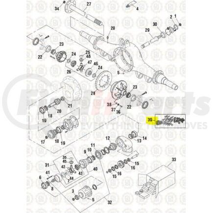 PAI 440003 Ring Gear Bolt Kit - International / Dana J340S/ J380S/ J400S Differential