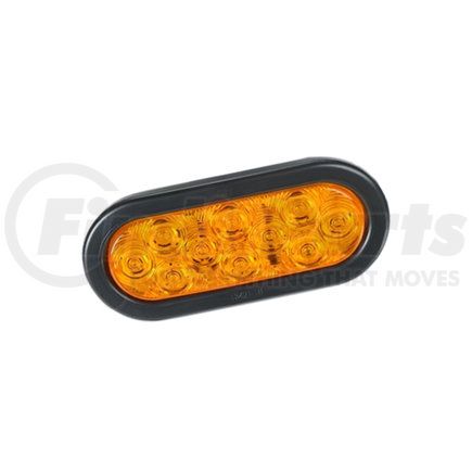 Federal Signal 605501-02SB 6" oval flashing LED light head, Amber; -04(Red)