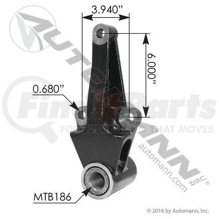 Automann M1815 Leaf Spring Hanger Kenworth, Peterbilt Rear of Front