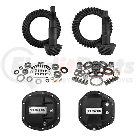 Yukon YGK055STG2 Yukon Stage 2 Re-Gear Kit upgrades front and rear diffs; incl diff covers