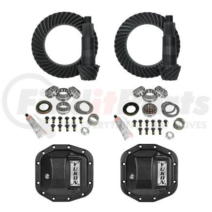 Yukon YGK074STG2 Yukon Stage 2 Re-Gear Kit upgrades front and rear diffs; incl diff covers