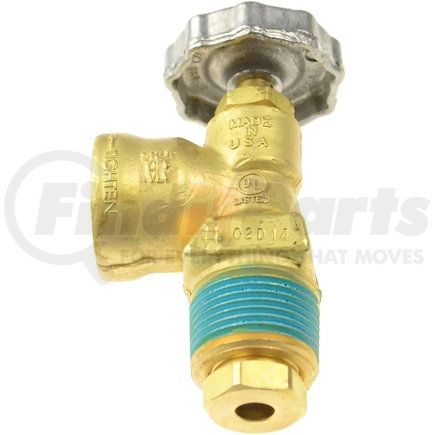 Manchester Tank V20373 Propane Tank Service Valve - POL Inlet Connection, 3/4" NPT Outlet Size, with Cap and Strap