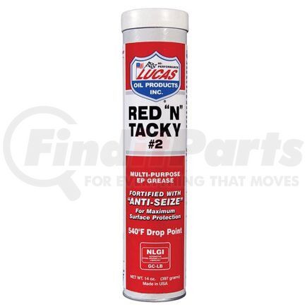 Lucas Oil L10005/10 Red "N" Tack Grease - Red Lithium, 14 Oz.