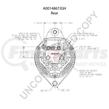 Leece Neville A0014867JGH High Output Alternator