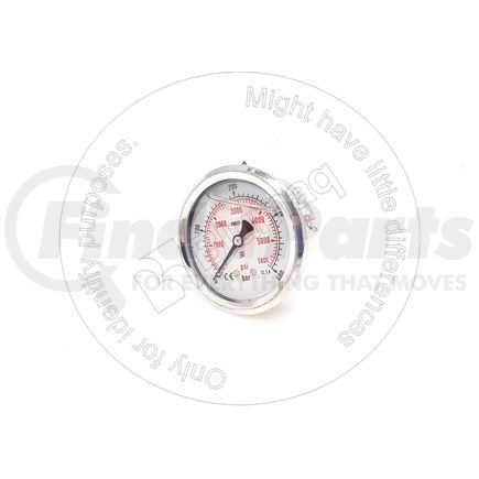 Blumaq 8T0852 Air Pressure Gauge - Dual Scale, 2.795" OD, 0 - 40000 kPa and 0 - 5800 PSI