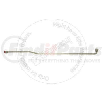 Blumaq 8Y8674 Fuel Line - Steel, 34.259" Length, 0.62" OD, with Swivel Nut Connector