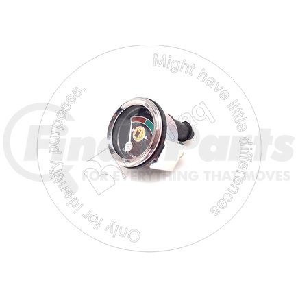 Blumaq 1W0707 Fuel Pressure Gauge - 2 1/16" Diameter, 0-28 psi, fits Caterpillar 3306, 3406, 3412, D7F