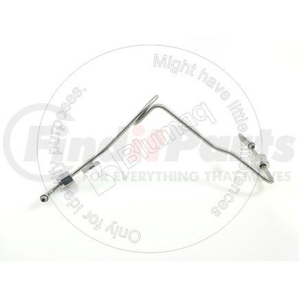 Blumaq 4P9382 Fuel Injector Line - 14" Long, 1.6 mm. ID, with Collar and Swivel Nut on Both Ends