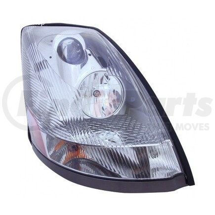 Torque Parts TR063-VLHLW-R Headlight - Passenger Side, Front, with Chrome Housing and Halogen Bulbs, Clear Lens