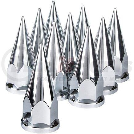 Torque Parts TR10570 Wheel Lug Nut Cover - 33mm, Chrome, Screw-On, for Semi Trucks, Super Spike