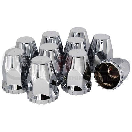 Torque Parts TR10326 Lug Nut Cover - 33mm, Chrome, Screw-On, for Semi Trucks