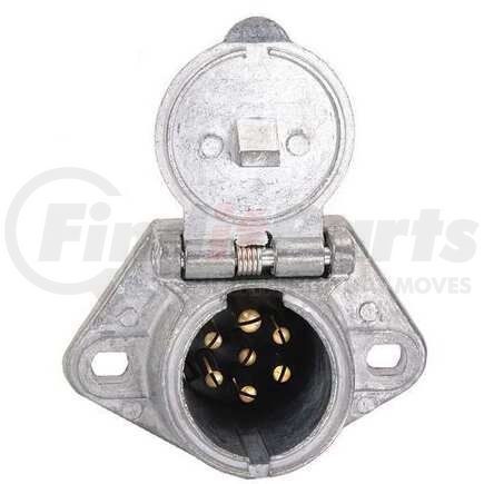 Torque Parts TR15720 Socket - 7-Way, Split Pin, Zinc Die-Cast Housing, SS Hinge Pin and Spring, Full-Opening Lid