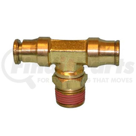 Torque Parts TR38SBT14 PTC Brass Fitting - 3/8" OD x 1/4" NPT Male x 3/8" OD Male Branch Tee Swivel