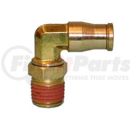 Torque Parts TR38SEF12 3/8 OD Tube x 1/2 NPT 90° Male Elbow Swivel Push to Connect, Brass Fitting