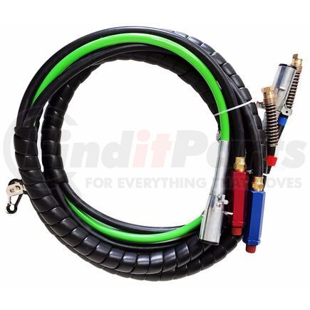 Torque Parts TR813215 Air Line/ABS Cable - 15 ft., 3-in-1 Wrap, 7 Way, Air Hoses with Gladhand Handle Grip