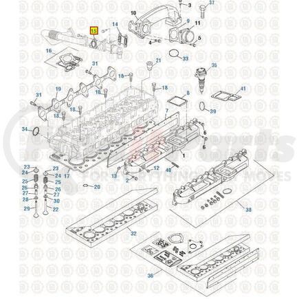 PAI 431285 Exhaust Gas Recirculation (EGR) Tube Gasket - 2004-2015 International DT570/DT466E HEUI/DT530E HEUI Engines Application