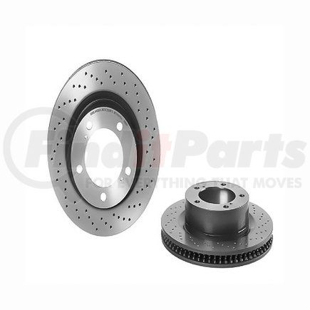 Brembo 09.A966.1X Premium UV Coated Front Xtra Cross Drilled Brake Rotor