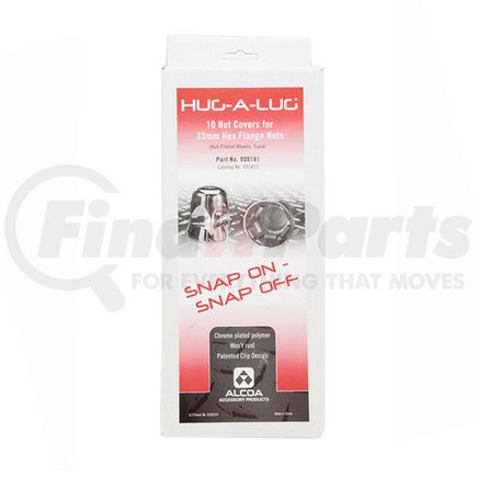 Haltec H-1813 Wheel Lug Nut Cover - Hug-A-Lug, Cardboard, Patended Spring-Clip Insert