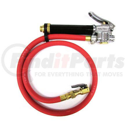 Haltec I-405-3M Inflator Gauge - 3 ft. Hose Length, with CH-360OP Clip-on Air Chuck