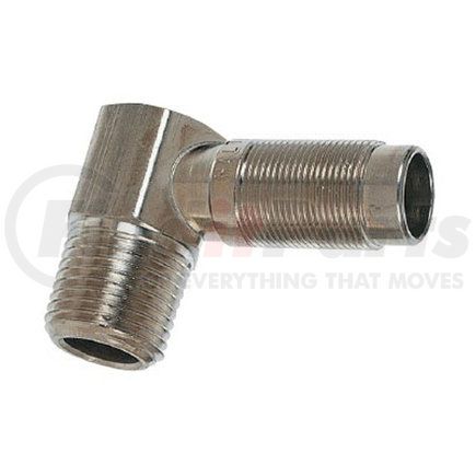 Haltec S-85 Tire Valve Stem Spud - Screw-in, 1/2" NPT Tapped Hole, 85-deg Bend Angle