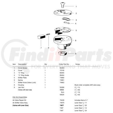 Dana 066454 Differential Air System Switch - Nylon, 3 Holes, 1/32-0.120 in. Thick