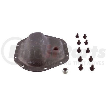 Dana 707111X Differential Cover - DANA 44 Axle, Rear, Steel, Plain, Natural, 10 Bolts