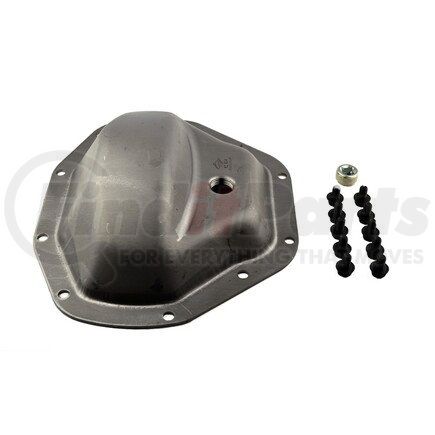 Dana 707231X Differential Cover - DANA 80 Axle, Rear, Steel, Plain, Natural, 10 Bolts