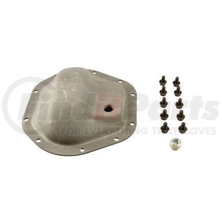 Dana 708175 Differential Cover - DANA 44 Axle, Front, Steel, Plain, Natural, 10 Bolts