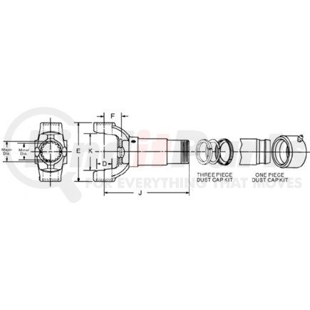 Dana 2-3-15941X DRIVE SHAFT SLIP YOKE