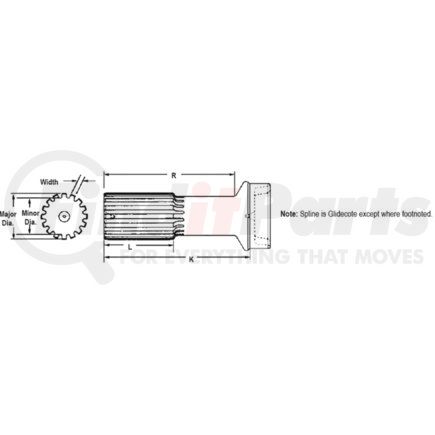 Dana 2-40-2441 DANA ORIGINAL OEM, TUBE SHAFT