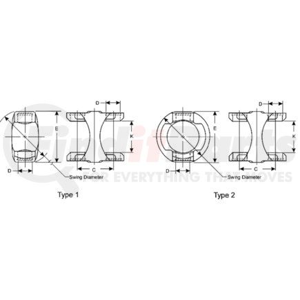 Dana 3-26-677 CENTER YOKE