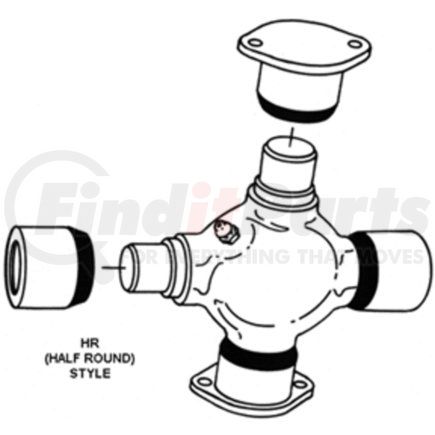Dana 5001247 Universal Joint - Non-Greasable, HR Style