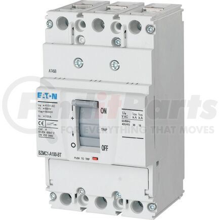 Eaton 109740 Circuit Breaker - Molded Case, 415V, IP20, 25 A Amp Rating, BZME1-A25-BT