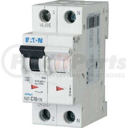 Eaton 241015 Circuit Breaker - FAZ-T MCB. FAZ-T, 1-pole+N, L=80mm, H=75.5 mm, W=36 mm