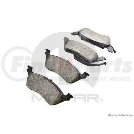 Mopar 5174327AC Disc Brake Pad Set - Rear, for 2008-2011 Dodge/Chrysler