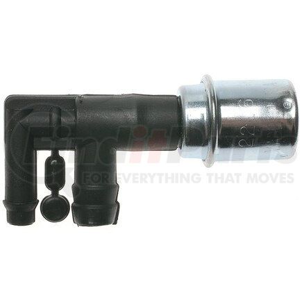 Standard Ignition V268 PCV Valve - Plastic and Metal, Black and Silver, Angled Type, Push-On