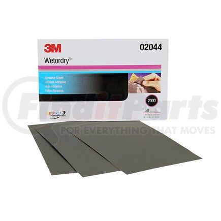 3M 02044 Wetordry™ Abrasive Sheet 401Q, 2000, 5 1/2 in x 9 in, 50 sheets per carton, 5 cartons per case