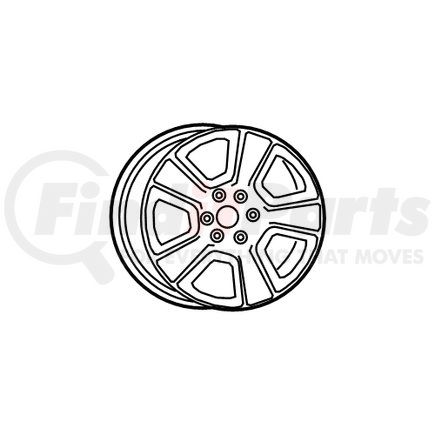 Mopar 5YD551STAA Wheel - Front or Rear, Alloy, For 2019-2023 Ram 1500