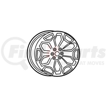 Mopar 5YD621NWAB Wheel - Front or Rear, Alloy, For 2019-2023 Ram 1500