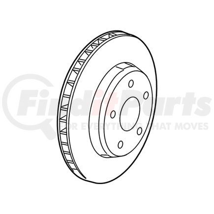 Mopar 68249840AC Disc Brake Rotor - Front, For 2017-2022 Jeep Compass