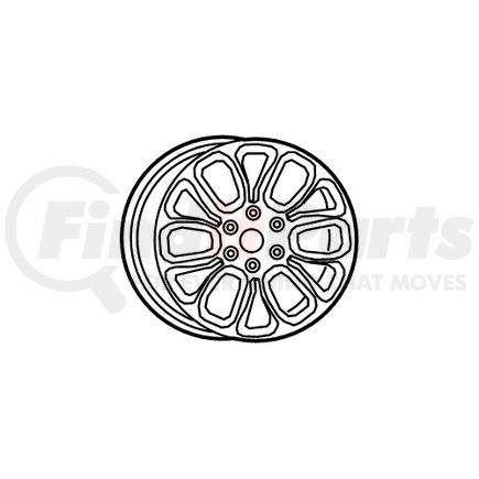 Mopar 5YD581D5AA Wheel - Front or Rear, Alloy, For 2019-2023 Ram 1500